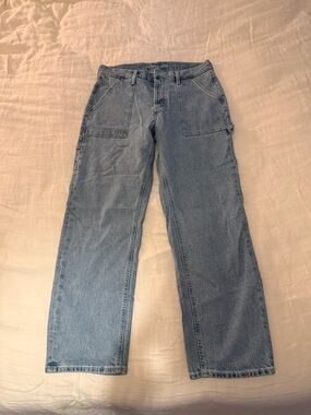 Light Blue Denim Carpenter Jeans - Relaxed Fit